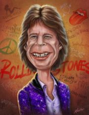 Mick Jagger Caricature