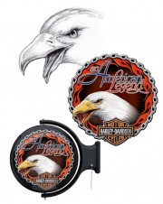 From pencil to rendered concept for client approval for the H-D® Illuminated Round Pub Sign