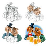 From pencil rough to color rendition