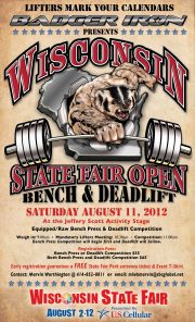Event poster for the Wisconsin State Fair Sports Festival