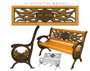 H-D® outdoor patio bench concept