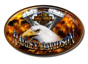 H-D® oval illuminated pub sign