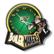 Collegiate mascot embossed tin neon clock design
