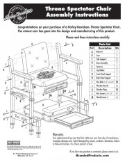 HD Throne Spectator Chair Asssembly Instructions