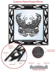 HD Flame Frame Mirror