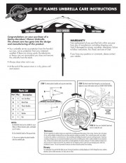 HD Flames Umbrella Care Instructions